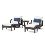 Barcelo 5 Piece Rattan Conversation Set with Cushions