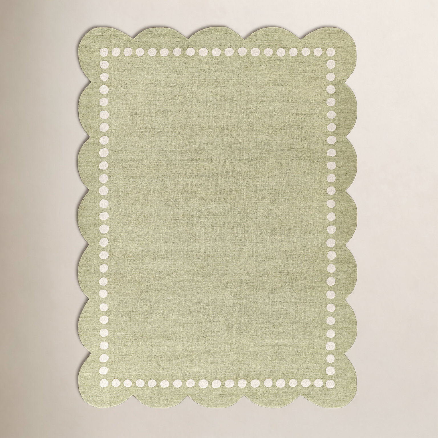 Lola Green Hand-Tufted Wool Rug, Rectangle 8'10" x 11'10"