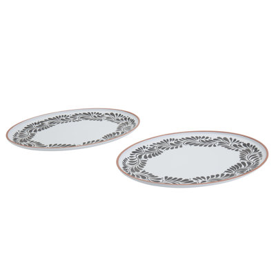 INFUSE 2-Piece Melamine Oval Platter Set, Lebrillo