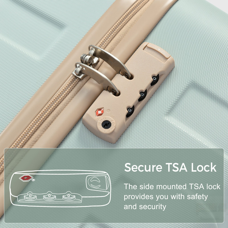 Ensemble de 3 valises avec serrure TSA, sac de voyage et trousse de toilette à sec pour des voyages organisés et efficaces