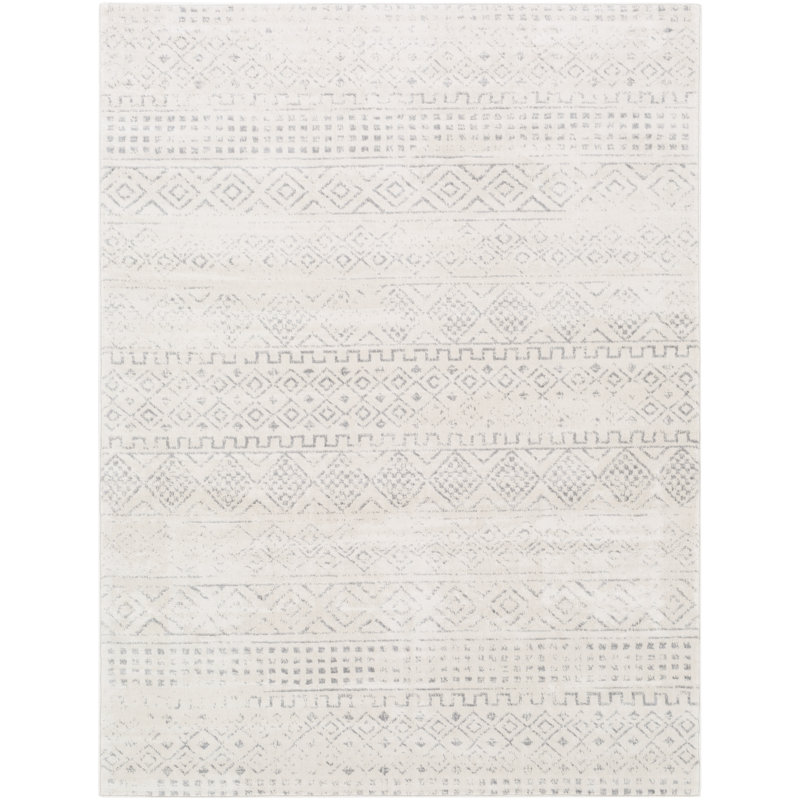 Alpers Grey/White Rug, Rectangle 160 x 215cm