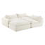 Canapé de 116 po à compression totale avec mousse haute densité, aucun assemblage requis, conception sans pieds sans structure, dossier et coussin de siège intégrés, combinaison libre, chenille de particules-1764391344
