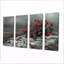 «Red Cactus Desert Drama» - Ensemble de décoration murale cactus floral-1553382532