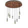Rustic Lodge 8 - Light Oak Cluster Pendant