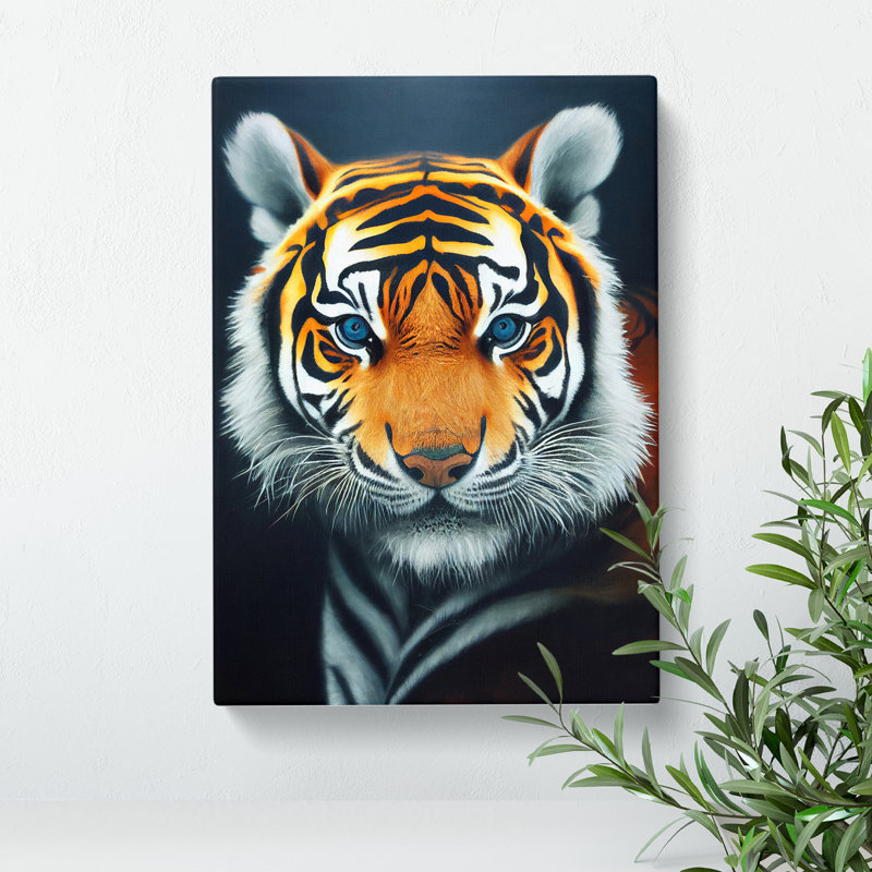 Striking Tiger No.3 - Wrapped Canvas Painting, 50cm H x 35cm W x 3cm D