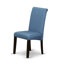 Ensemble de coin repas 3 pièces pour petits espaces comprenant une table de salle à manger de cuisine ronde et 2 chaises Parson en tissu de couleur bleue, cappuccino de 42 po x 42 po-708597408-708597409-708597418