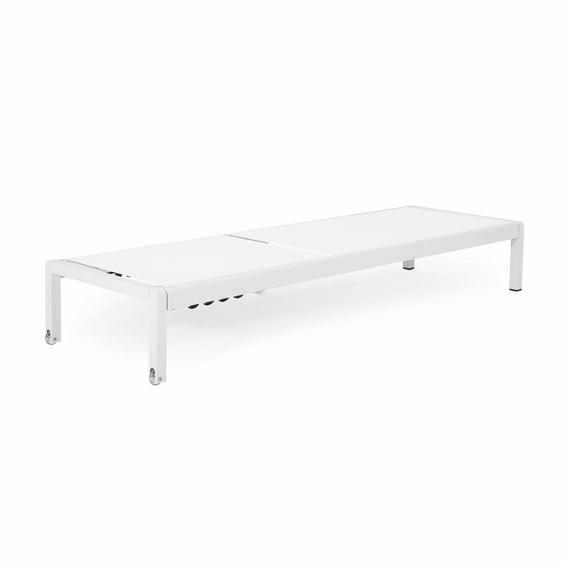 Chaise longue tendance pour l'extérieur, Blanc