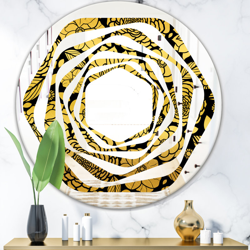 Miroir mural Floral II Whirl, 23,6 po x 23,6 po
