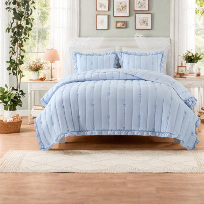 Ensembles de literie élégants en microfibre, courtepointe réversible moderne pour la maison
