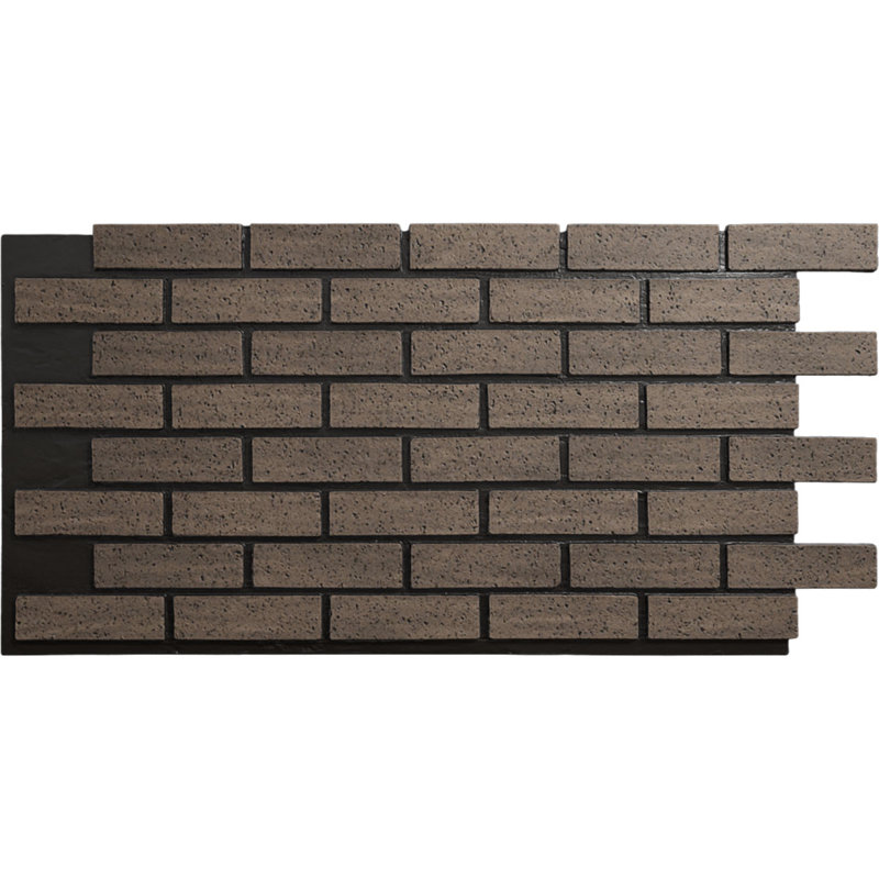EverStone Traditional Faux Brick Panel, 44"W x 21 3/4"H x 3/4"D, Espresso Color, Espresso