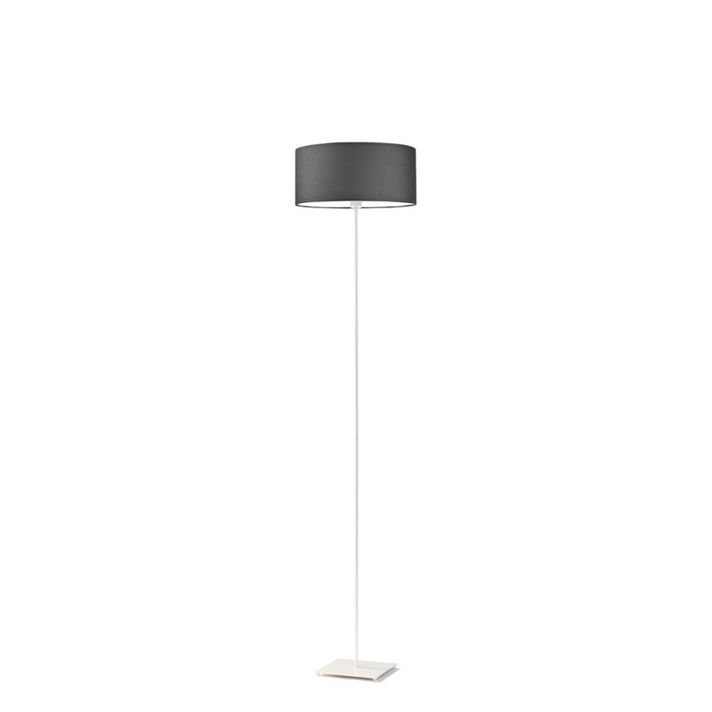 Ayania 150cm Traditional Floor Lamp, Graphite, White