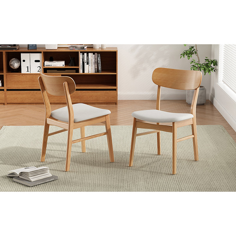 Chaise de salle à manger (ensemble de 2), Beige clair
