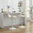 Bar Stools Set of 2 Modern White PU Counter Height Barstool, High Padded Swivel Adjustable Barstools with Back for Bar Counter and Kitchen Island-1388620925