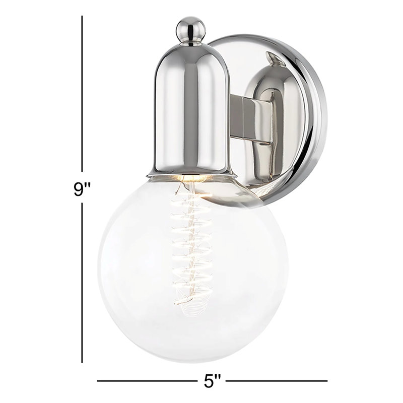 Saimi Dimmable Bath Sconce, Polished Nickel