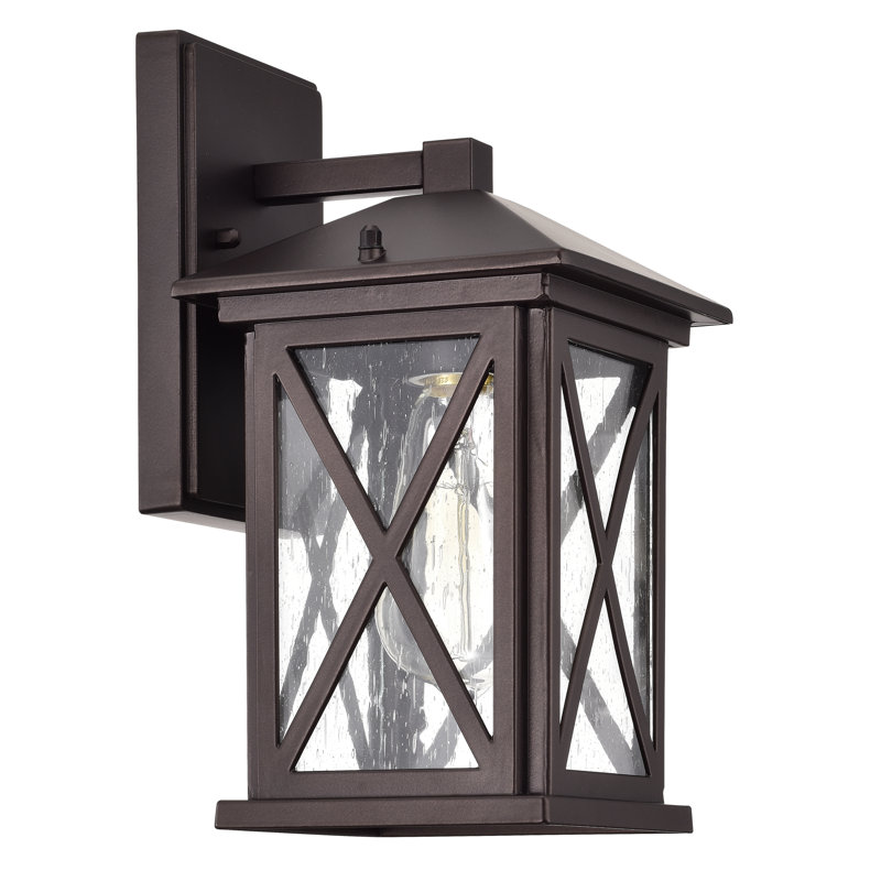 Applique murale d’extérieur 1 ampoule 11,5 po Dorsett, Bronze huilé