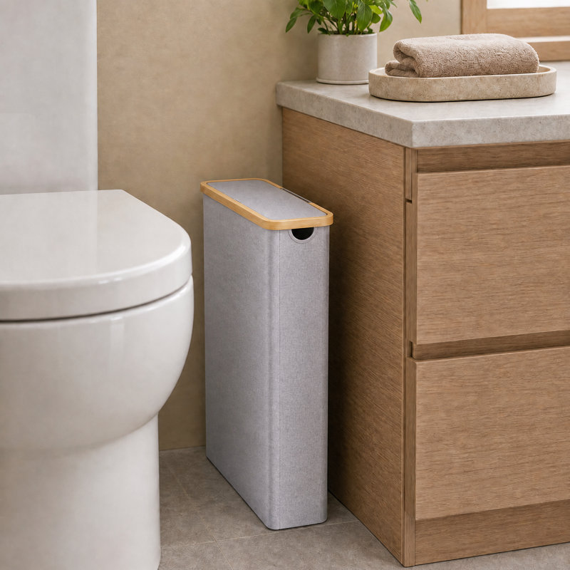 Très grand rangement pour papier hygiénique avec couvercle - peut contenir jusqu'à 24 rouleaux réguliers ou 18 méga, porte-papier hygiénique mince, organisateur d'accessoires de salle de bain