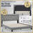 Adler Upholstered Platform Bed with Diamond-Stitched Wingback Headboard-886738475