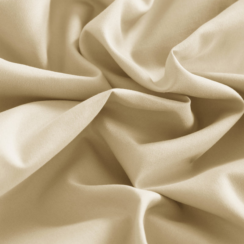 Fitted Bed Sheet Only, 1800 Brushed Microfiber Deep Pocket Fitted Sheet - NTBAY, California King Fitted Sheet, Khaki