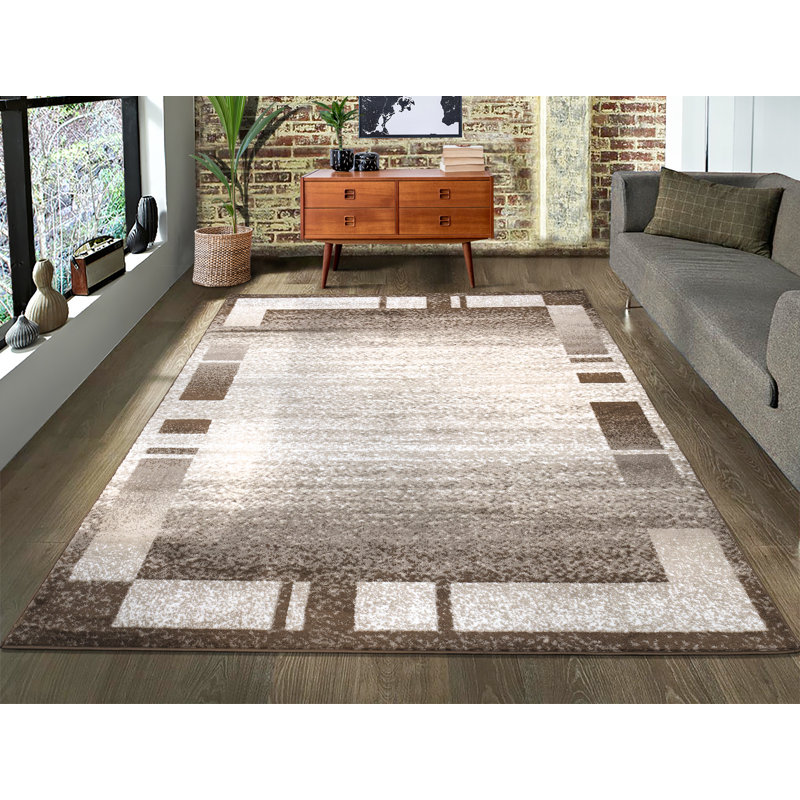 Tapis beige à motif abstrait Gianna, Rectangle 3 pi 11 po x 5 pi 7 po
