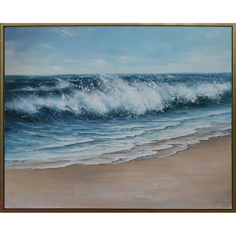 Vagues océaniques sur toile