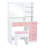 White Vanity Table, Pink Drawers, Bulbs, 3 Lighting Modes, Glass Top, Velvet Stool, Ample Storage, Charging Ports Table With Mirrored Finish, 11 And Stool. Station Storage