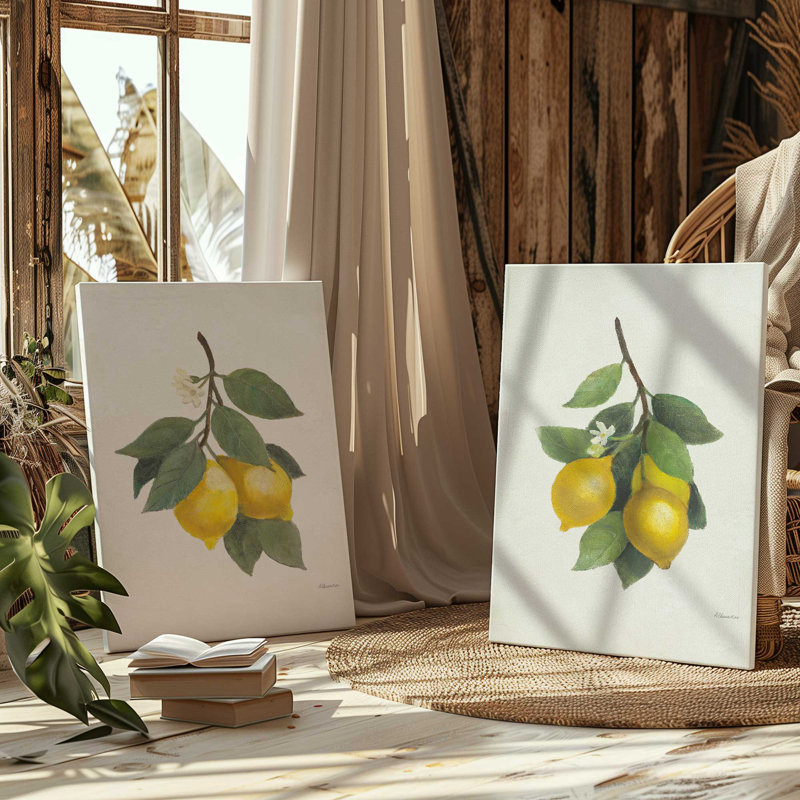 «Lemon Harvest», ensemble de 2, reproduction sur toile, Toile tendue, H 18 po x l 12 po