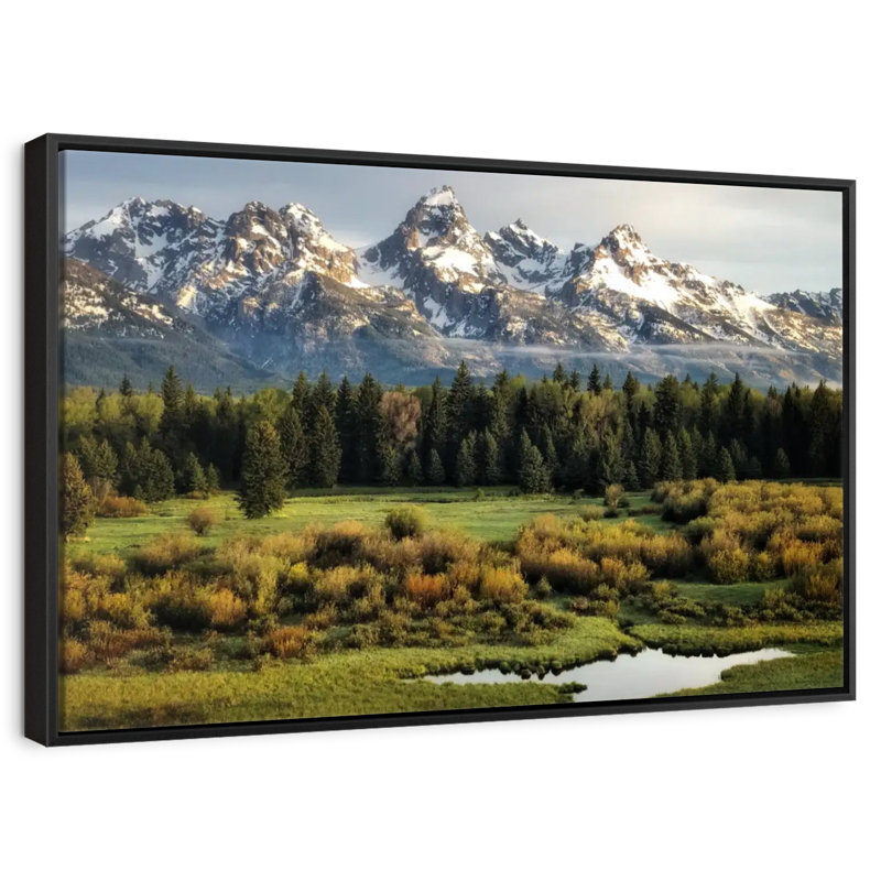 Grand Teton Beauty, 25 po x 17 po, Cadre flottant noir