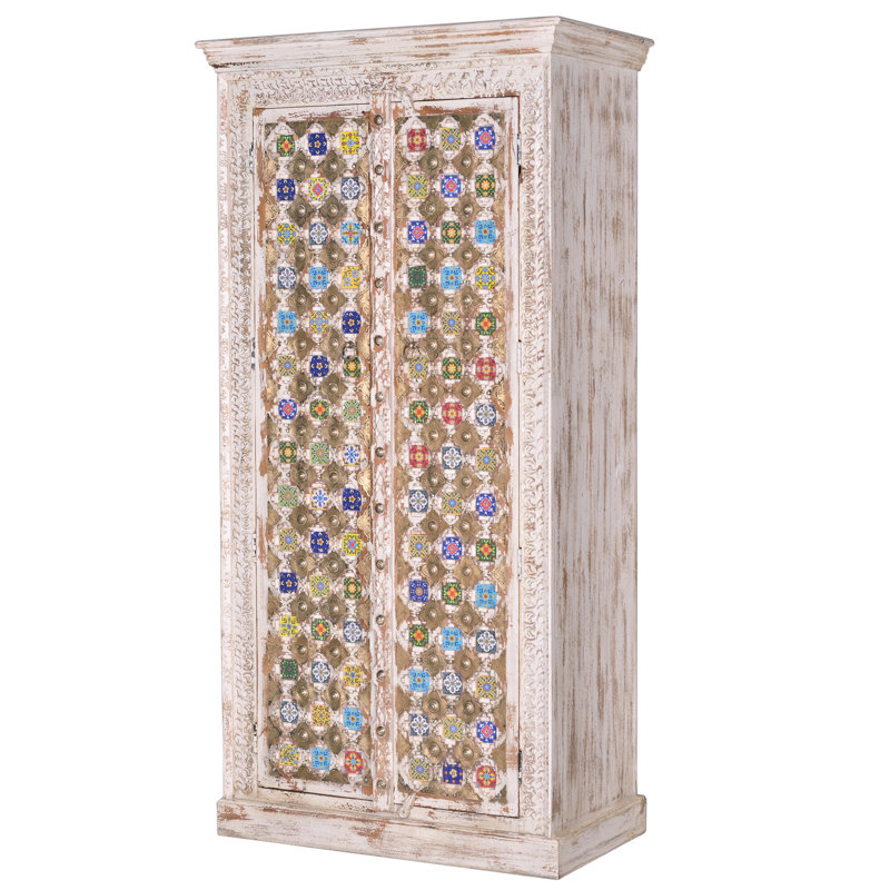 Mireille 2 Door Solid Wood Wardrobe