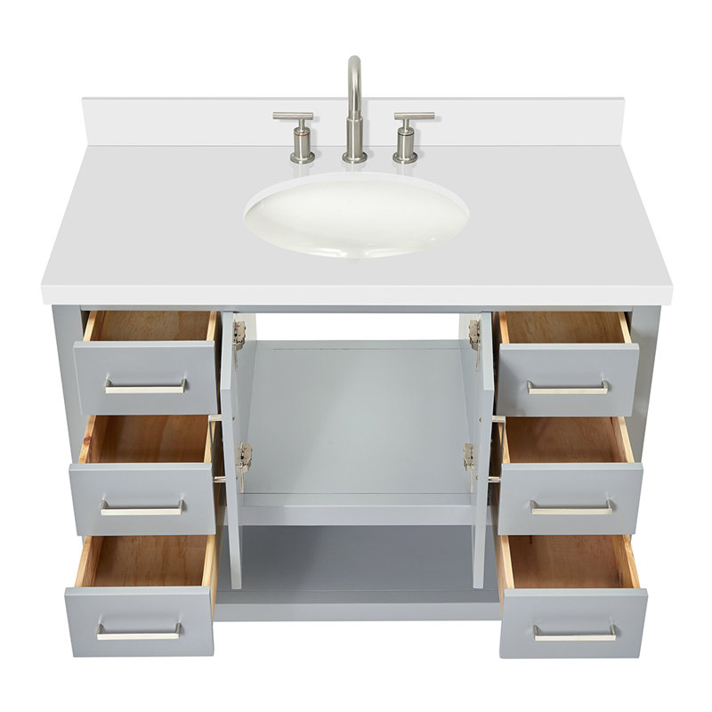 Magnolia Bath Vanity Oval Basin S043SWQ, Gray, Oval
