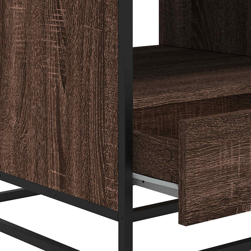 Coffee Table with Storage, Brown Oak