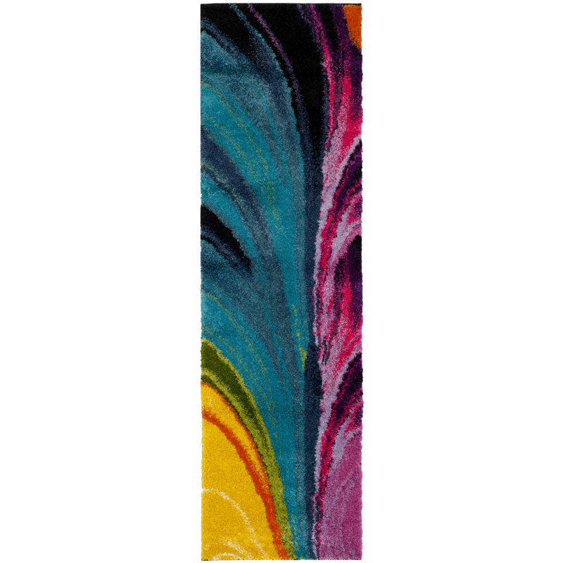Cleveland Abstract Performance Rug, Tapis de couloir 2 pi 3 po x 6 pi