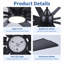Très grand ventilateur de plafond noir 84 pouces avec télécommande 8 pales-880639168