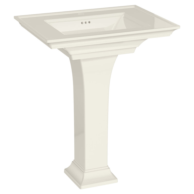 American Standard Town Square S 22.5'' Ceramic Rectangular Bathroom Sink with Overflow, Linen, Single