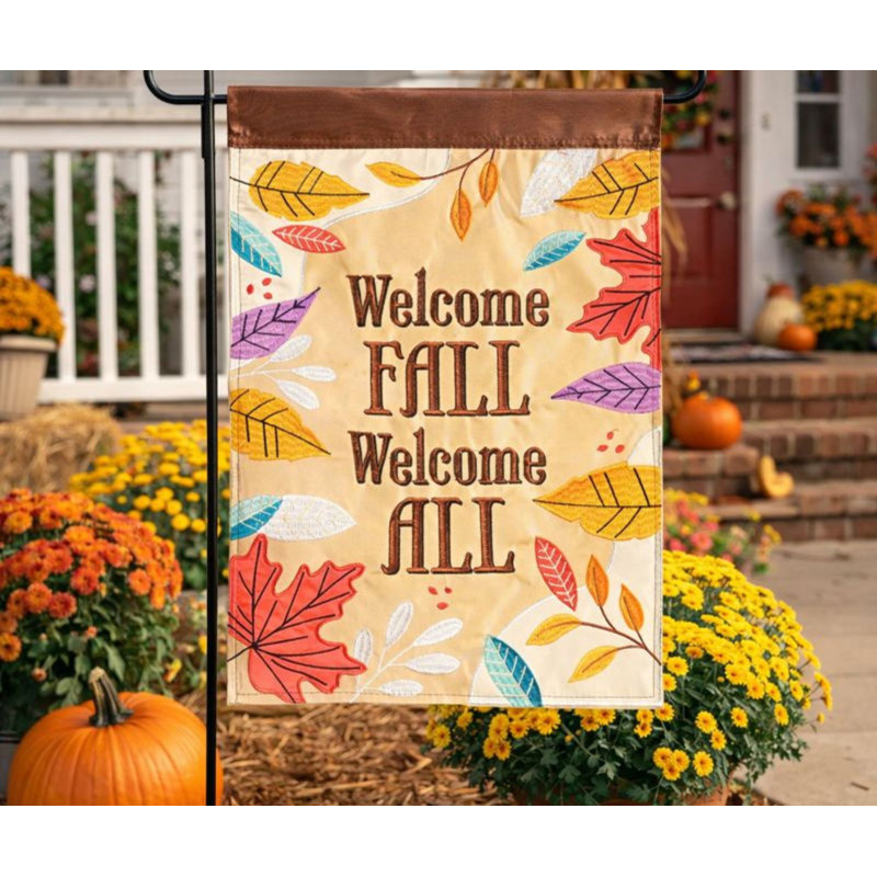 Drapeau de jardin Welcome Welcome All