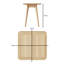 Claiborne Ash Square Wine Table