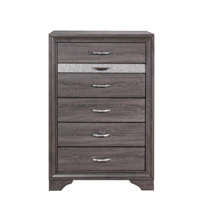 Commode gris étincelant