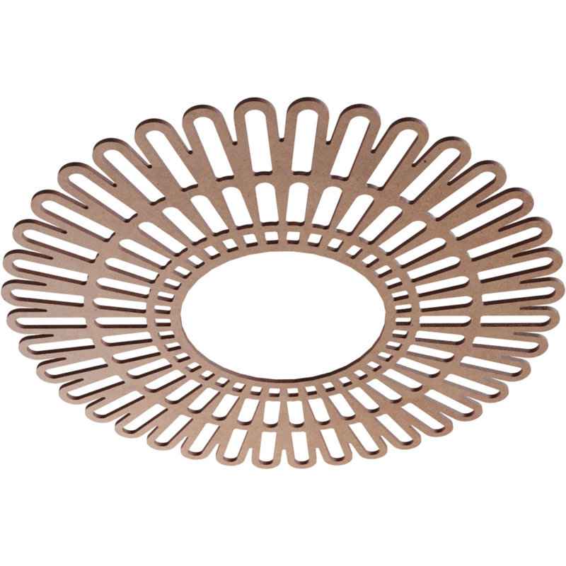 Médaillon de plafond en bois Cornellius, H 28 po x l 28 po x P 0,38 po, Bois (qualité peinture)
