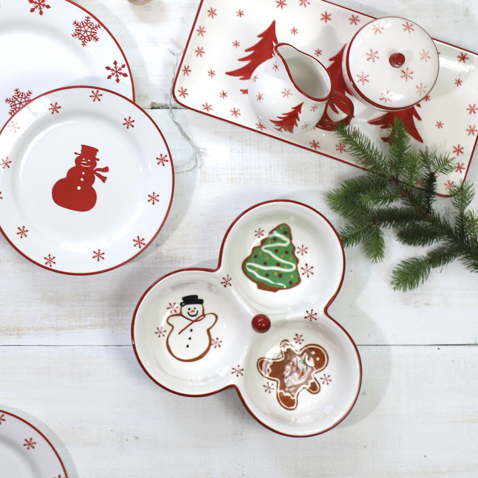 Winterfest Divided Serving Dish