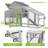 17.1 Square Feet Chicken Coop with Chicken Run For Up To 4 Chickens-1913813011