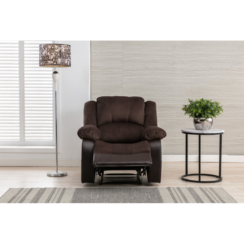 Fauteuil inclinable Alizzon, Mélange de polyester chocolat