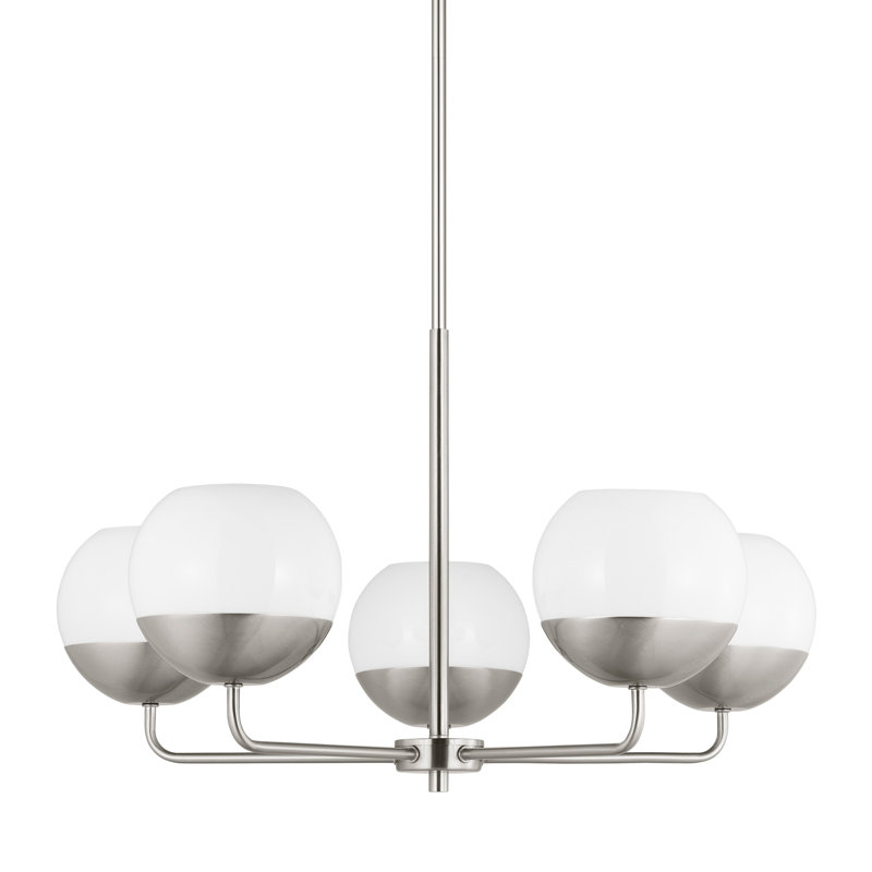 Alvin 5 - Light Chandelier, Brushed Nickel