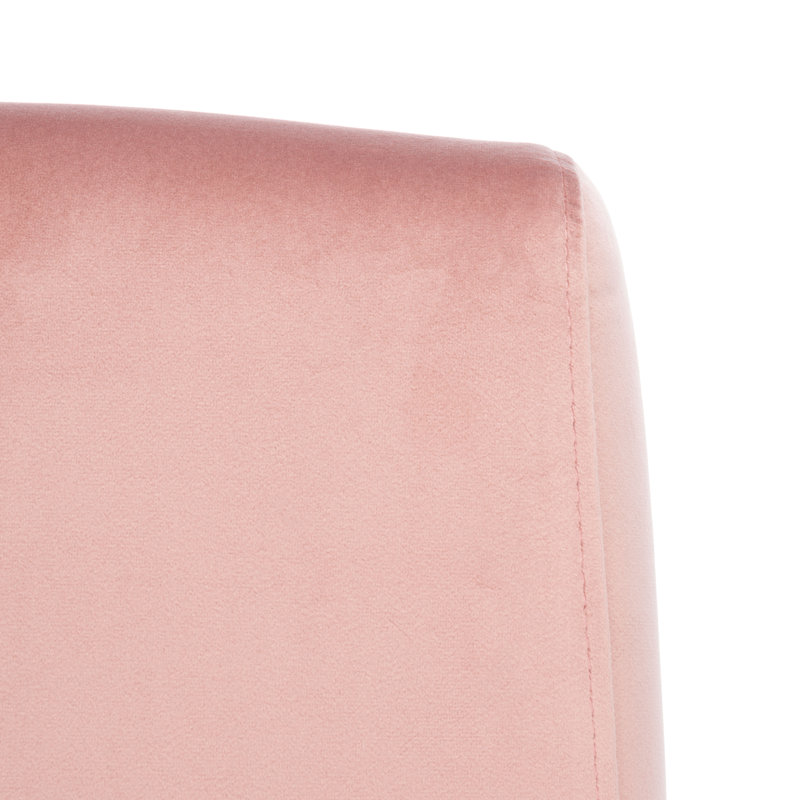 Chaise d'appoint en velours 26,63 cm de large Metrodora, Coton à 100 % poussière de rose