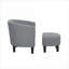 Fauteuil d'appoint en tonneau de polyester de 25,5 po de large et repose-pieds confortable pour adultes-249077060