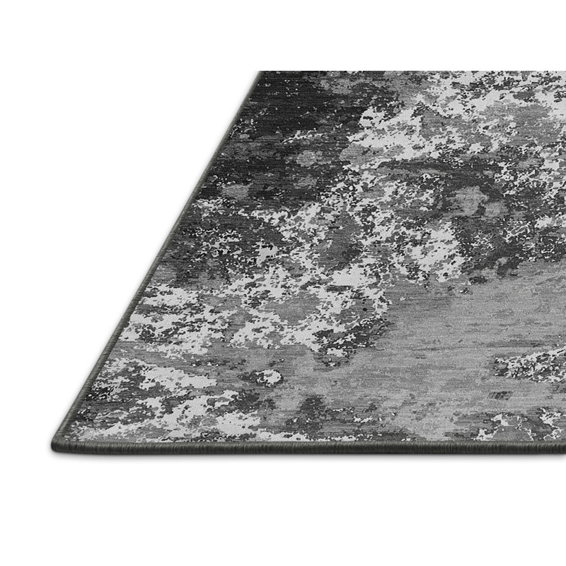 Tapis gris Mid-Century moderne 2043, Rectangle 2 pi x 3 pi