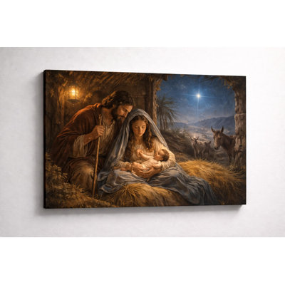 Grande œuvre d'art inspirante sur toile 24 x 36 pouces, prête à être accrochée