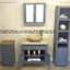 Solid Oak 750mm Wall Hung Single Vanity Unit