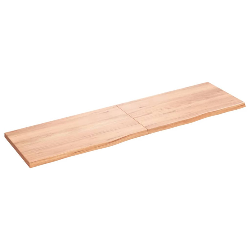 Azriah 180cm Solid Wood Bathroom Vanity Top, Light Brown