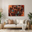«Southwestern Plants Pinecone 173», art mural en métal noir-1976867674