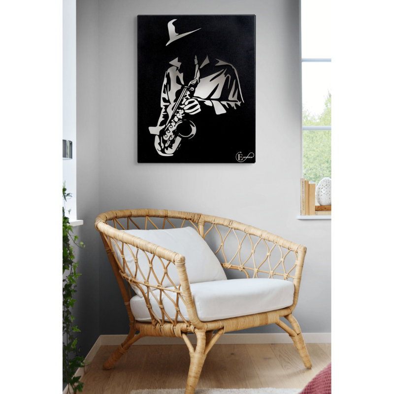 JASPER-Jazz Wall Art-, Black