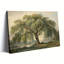 Tableau sur toile représentant un saule pleureur, Décoration murale représentant un saule, Affiche encadrée de style vintage représentant un paysage, Arbres pour le salon-1127920972